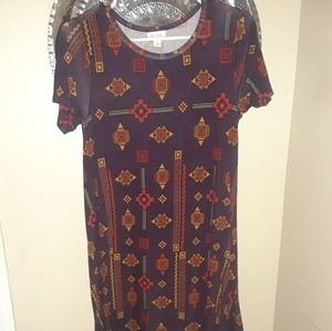 LuLaRoe purple Aztec print High Low Dress Size XS